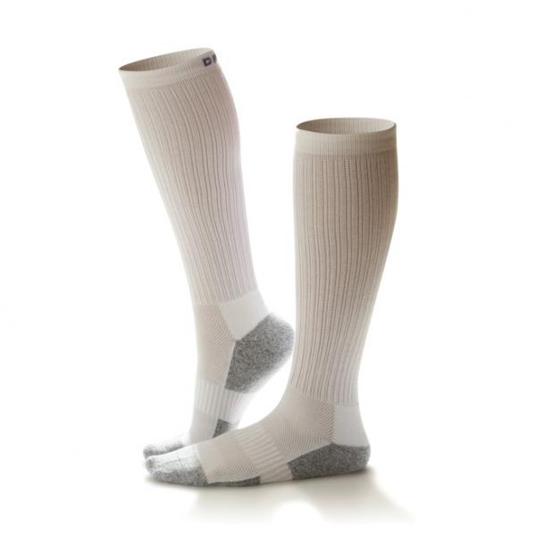 Dr. Comfort Diabetic 15-20 mmHg Knee High Support Socks, White