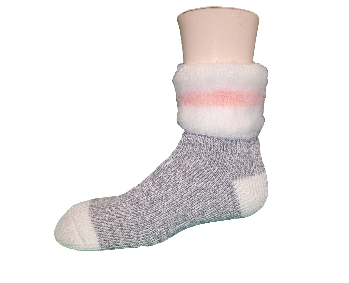 Simcan Snugglers™ Socks, Grey w/ White
