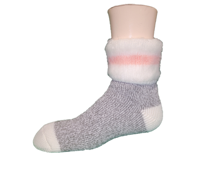 Simcan Snugglers™ Socks, Grey w/ White