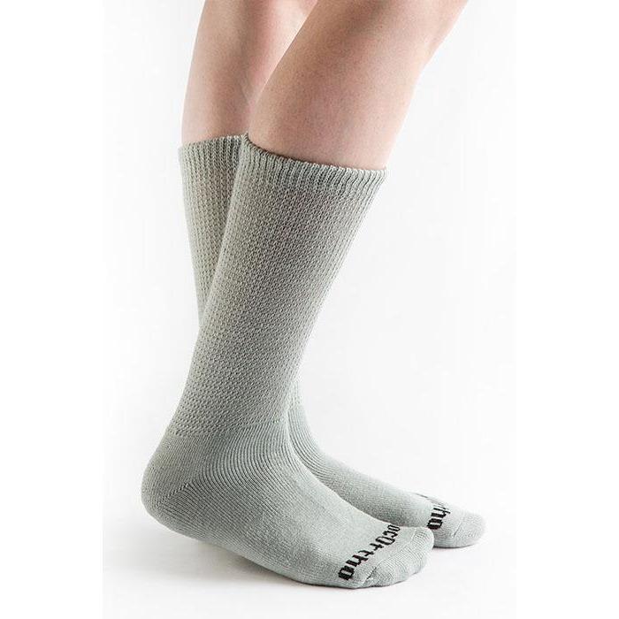 Doc Ortho Ultra Soft Loose Fit Diabetic Crew Socks, Grey