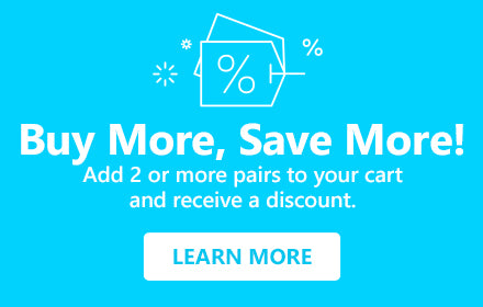 Add 2 or more pairs of select socks to your cart and receive a discount.