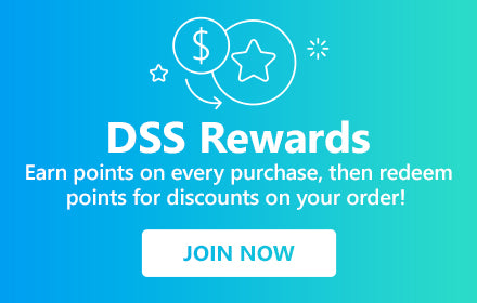 Join DSS Rewards and earn points on every purchase. Then redeem those points for discounts on your order. 