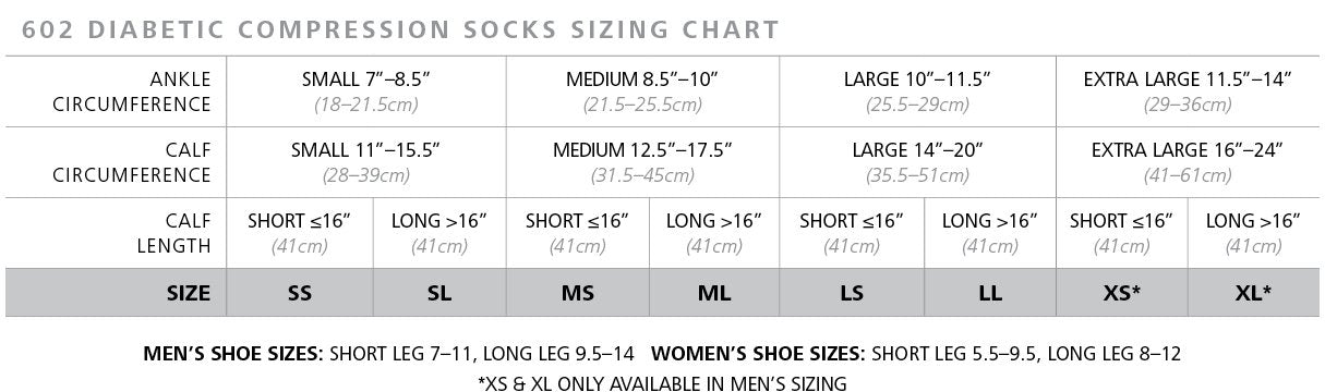 Sigvaris 602 Diabetic Men's 18-25 mmHg Knee High Compression Socks