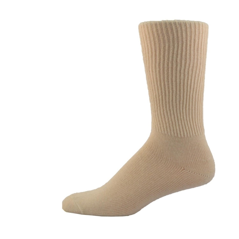 Simcan Comfort Merino Wool Mid-Calf Socks, Natural