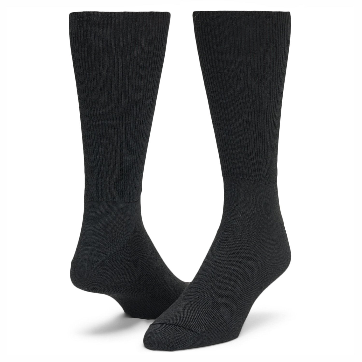 Wigwam Diabetic Walker Crew Socks, Black