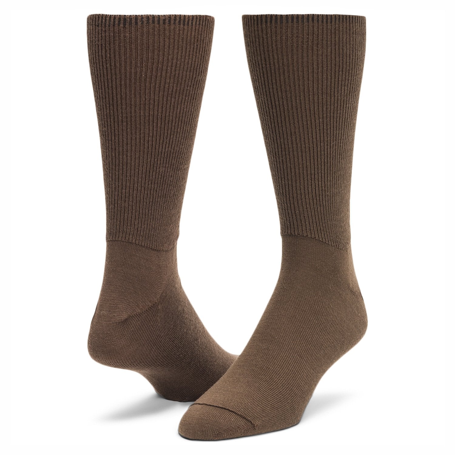 Wigwam Diabetic Walker Crew Socks, Brown