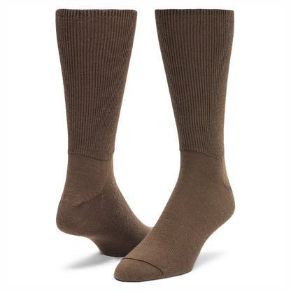 Wigwam Diabetic Walker Crew Socks, Brown