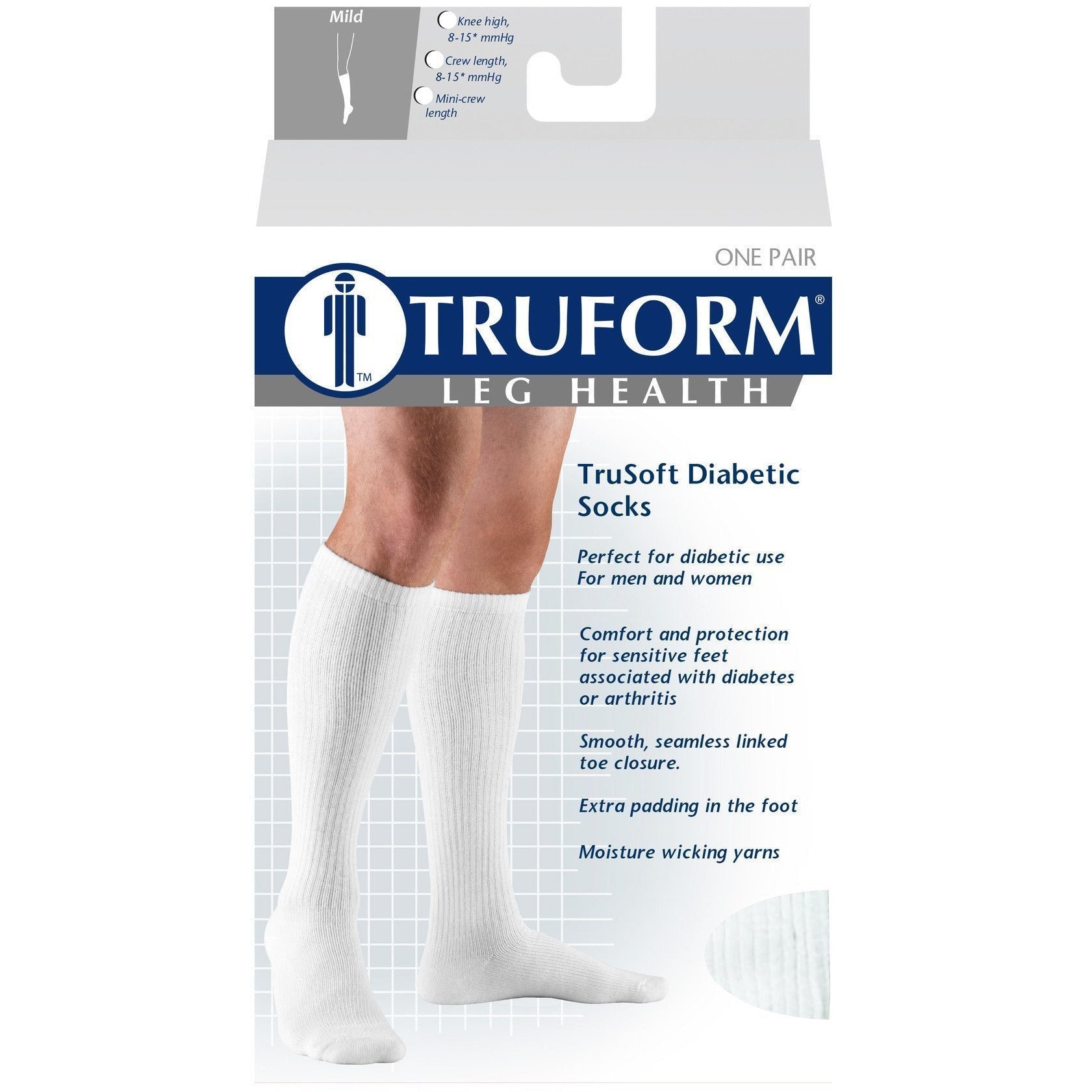 Truform TruSoft 8-15 mmHg Crew Sock