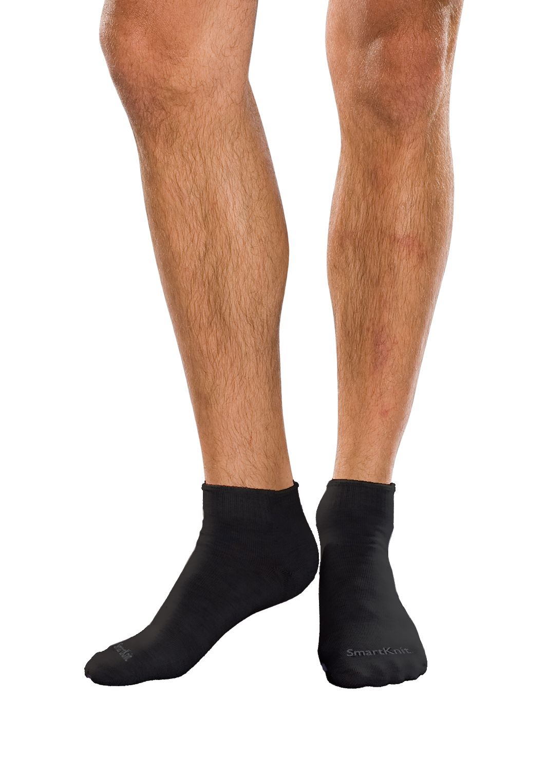 SmartKnit® Seamless Diabetic Socks, Mini-Crew, Black